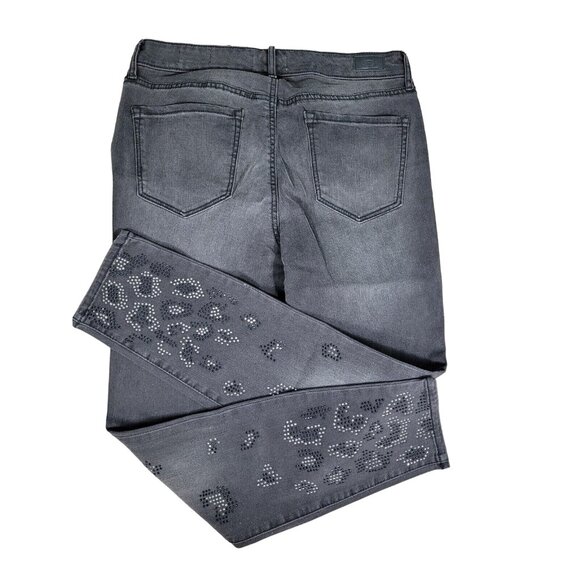 Sofia Vergara Women's Jeans Size 10 Skinny Ankle Stretch Black Rhinestones (32) - Picture 2 of 11